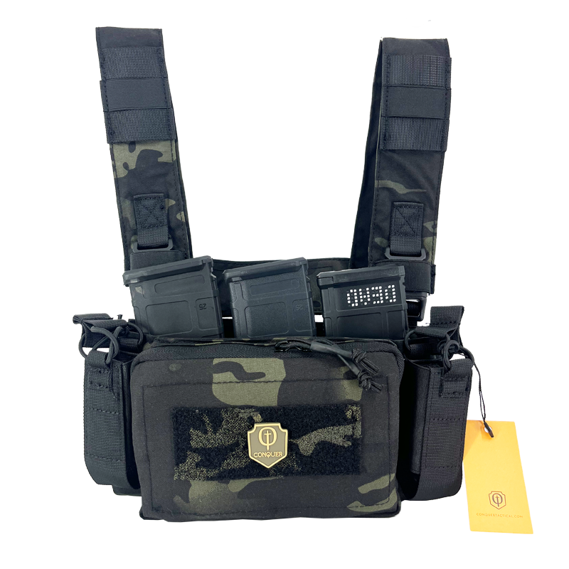 MICRO CHEST RIG MULTICAM NEGRO CONQUER 2