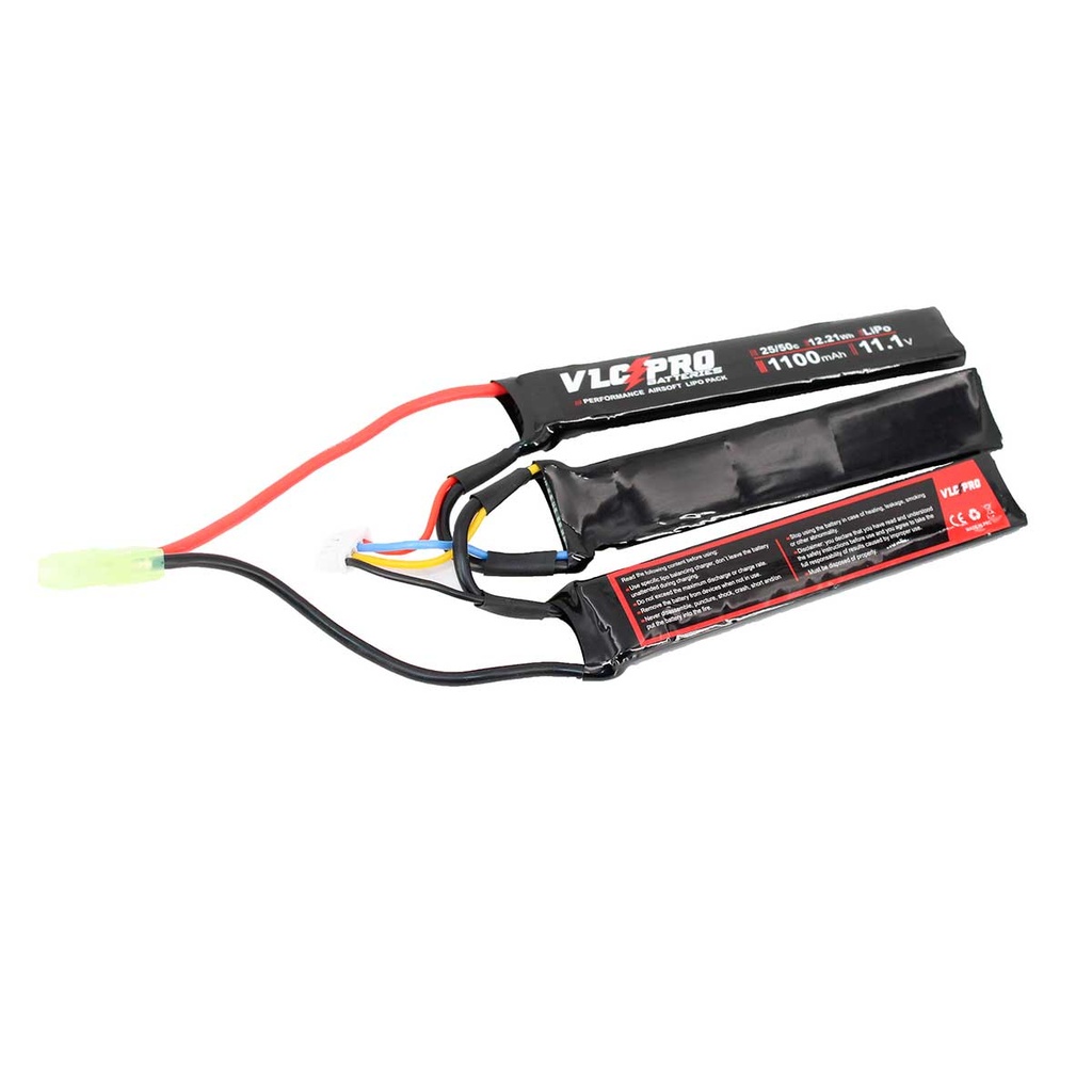 BATERIA VLC PRO LIPO 11.1V 1300MAH 25C/50C 3 STICK NEGRA