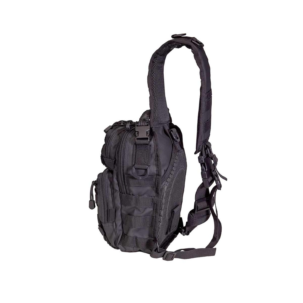 BOLSO CORSO BANDOLERA TACTICAL NYLON VELCROS NEGRO 