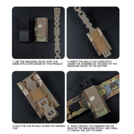 MOLLE CLIP SHORT MG-ACC-12 BK 