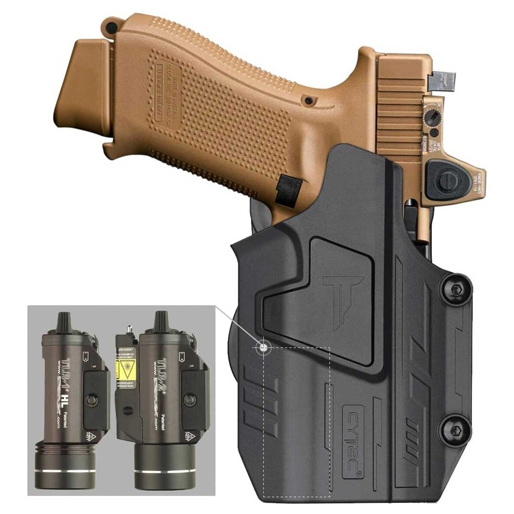 FUNDA UNIVERSAL PISTOLA NEGRA CYTAC MEGA-FIT
