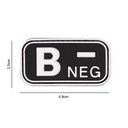 PARCHE IMMORTAL PVC GRUPO SANGUINEO B NEGATIVO NEGRO
