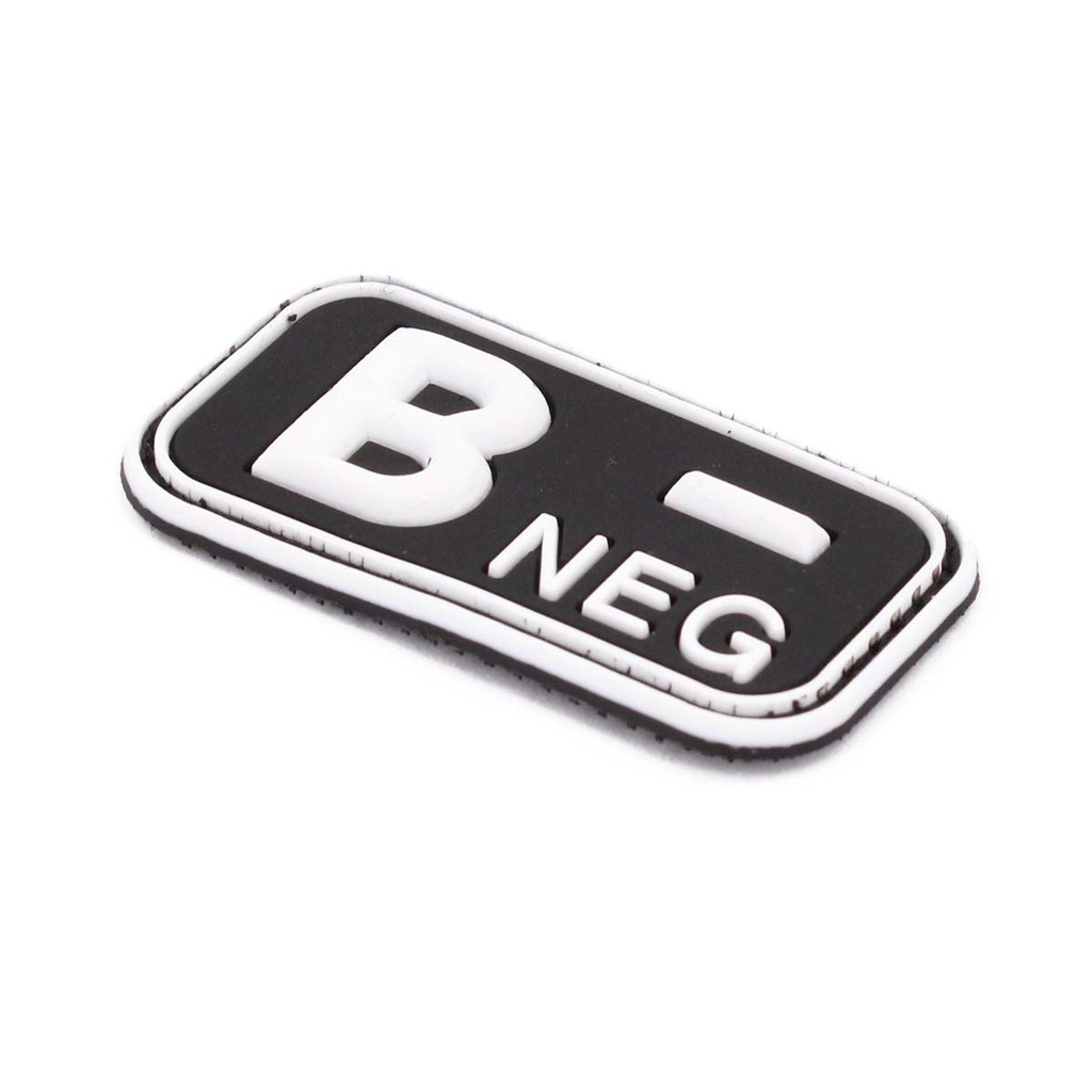 PARCHE IMMORTAL PVC GRUPO SANGUINEO B NEGATIVO NEGRO