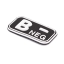 PARCHE IMMORTAL PVC GRUPO SANGUINEO B NEGATIVO NEGRO
