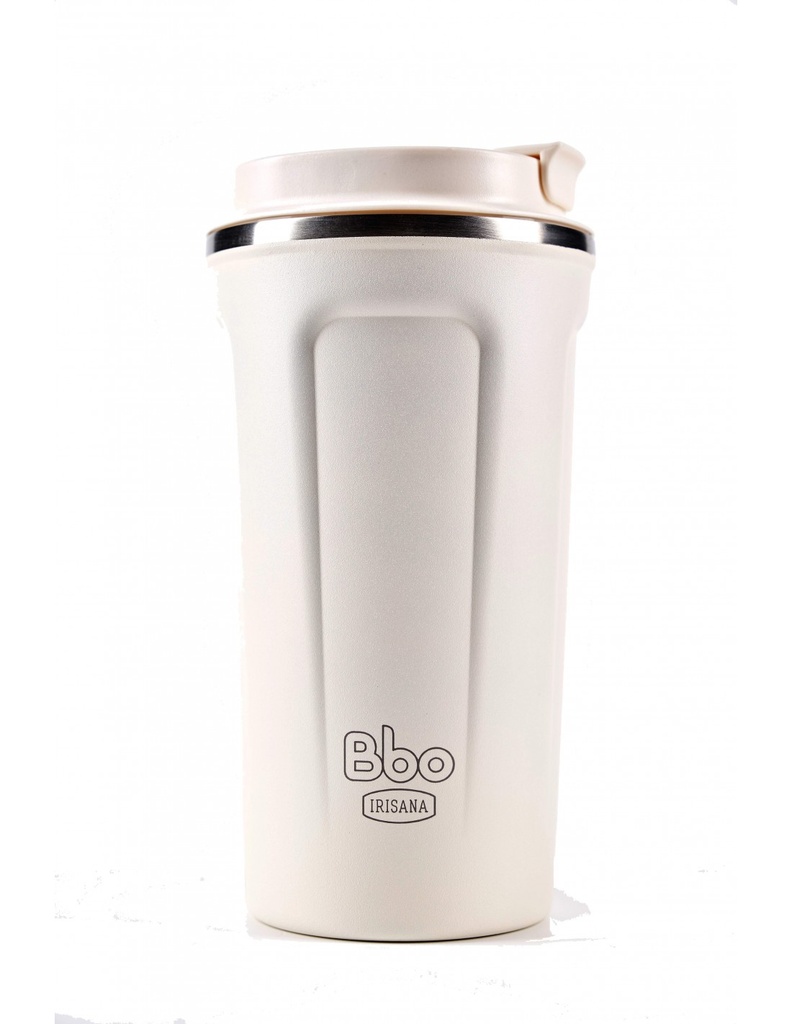 VASO TERMO BBO IRISANA ACERO INOXIDABLE 450ML.BLANCO