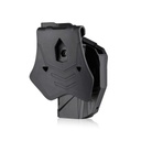 FUNDA PISTOLA RIGIDA AMOMAX GLOCK & CZ P10C CON ADAPTADOR RED DOT NEGRA