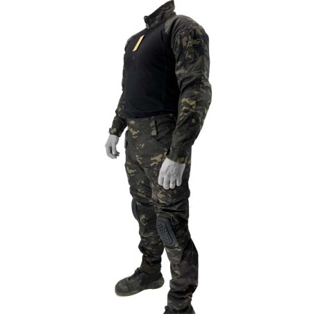 UNIFORME ECR MULTICAM NEGRO TALLA S CONQUER 2