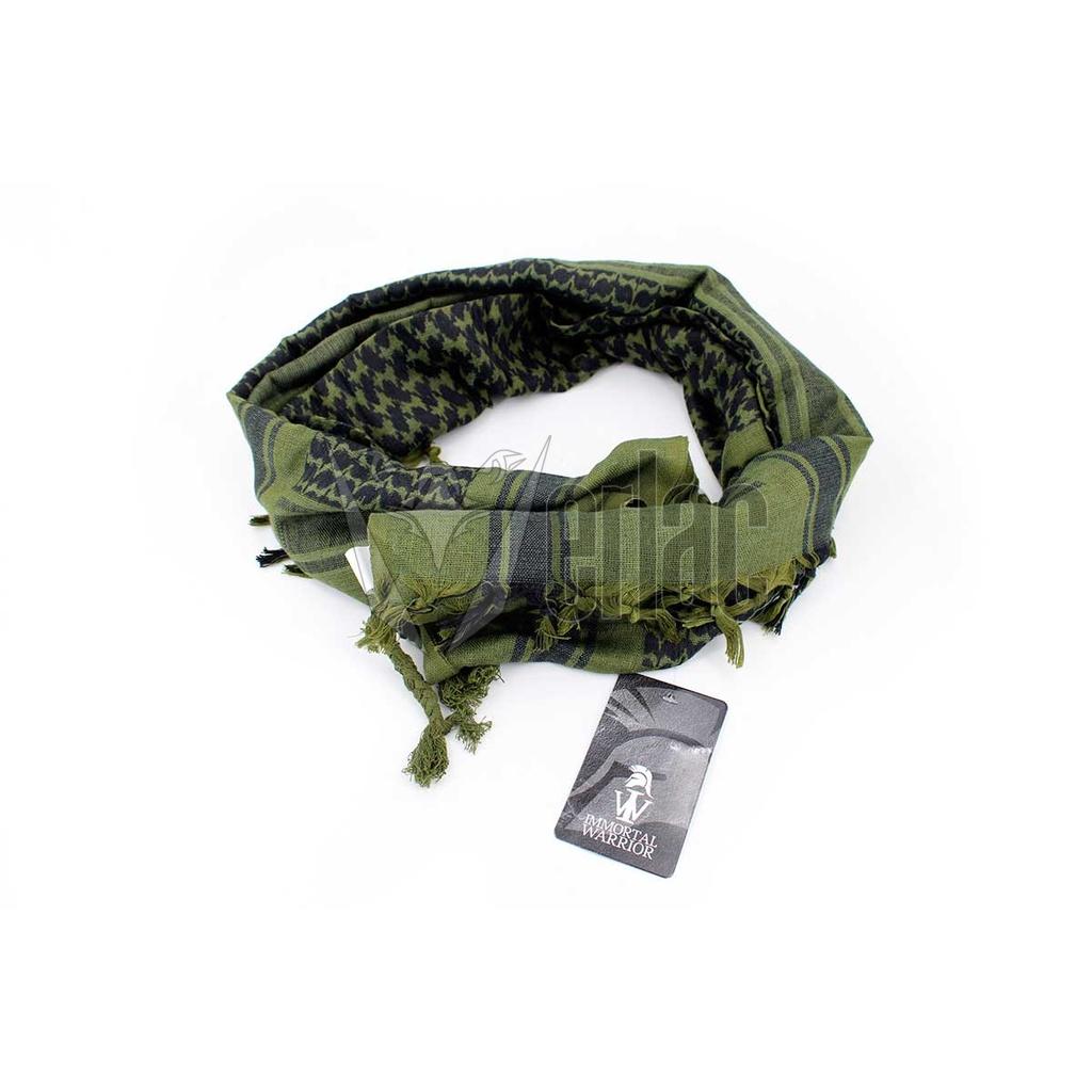 [ST720410022] PAÑUELO PALESTINO 115X110CM VERDE-NEGRO  IMMORTAL