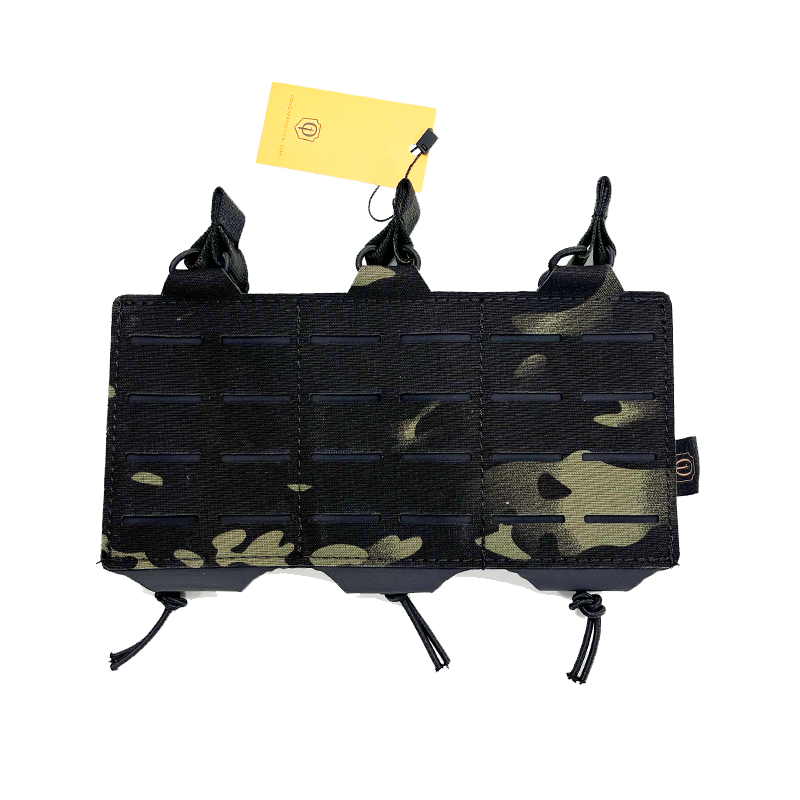 POUCH PANEL FRONTAL 3 CARGADORES MULTICAM NEGRO CONQUER