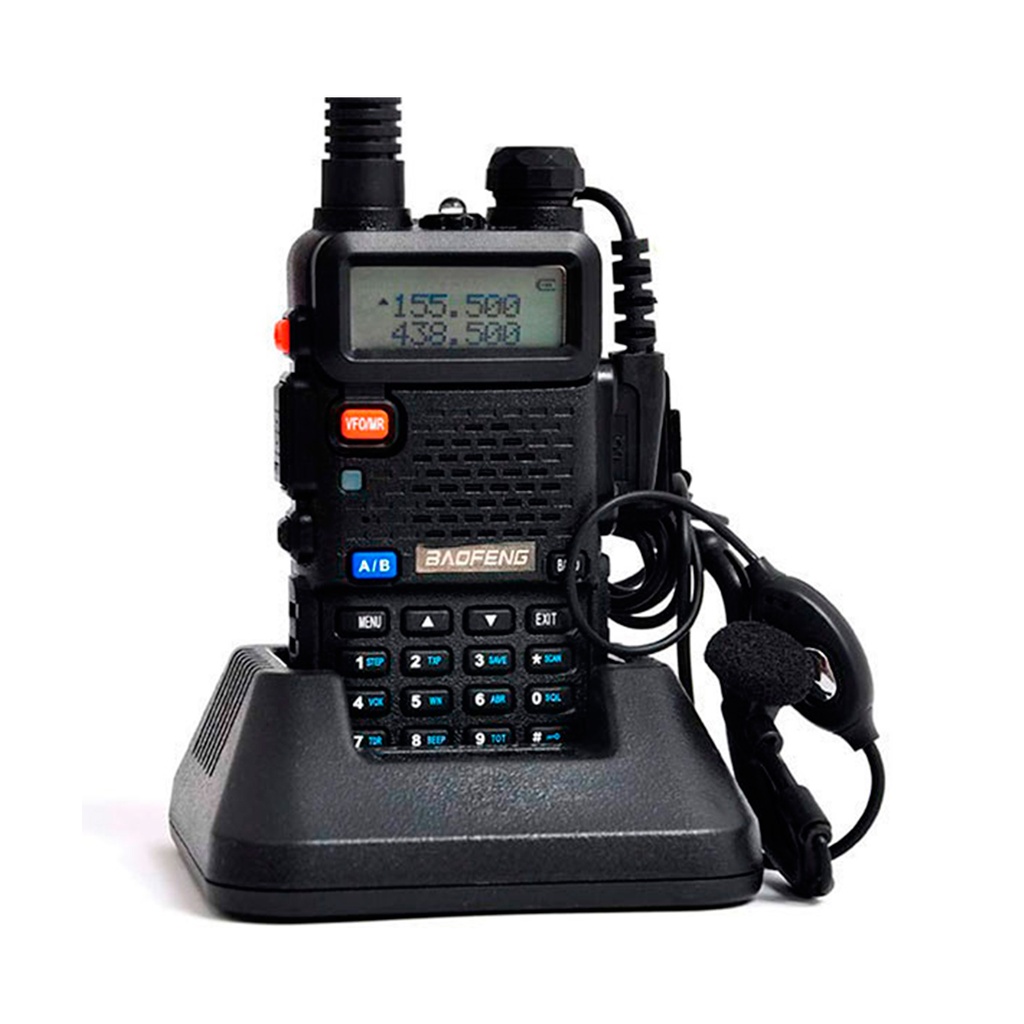 WALKIE BAOFENG UV-5R PTT C/PANTALLA NEGRO 