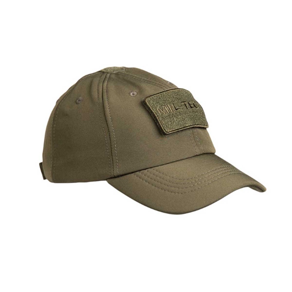 GORRA MILTEC SOFTSHELL VELCROS VERDE