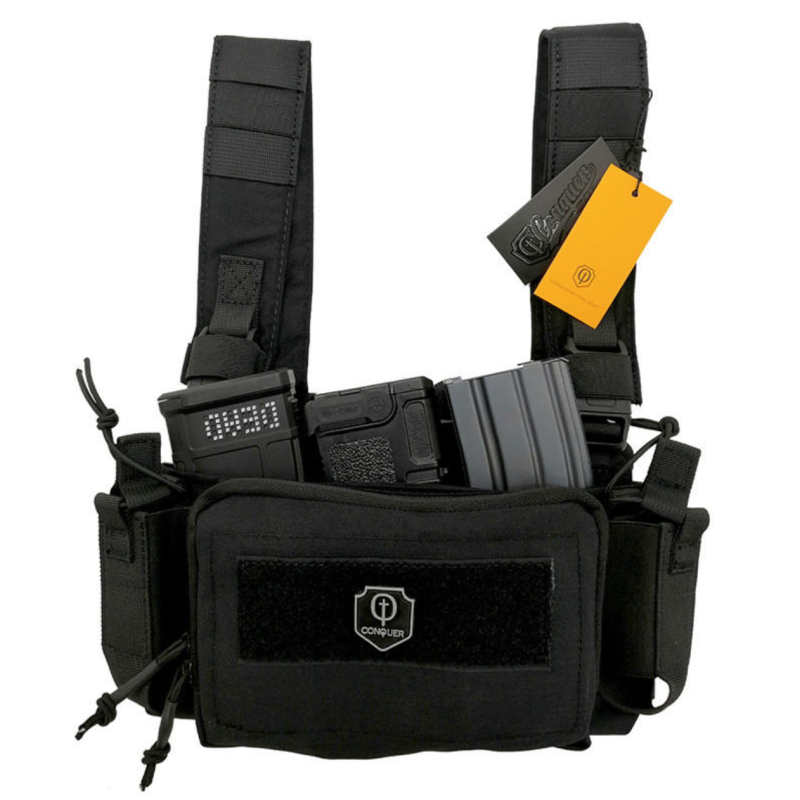 MICRO CHEST RIG BLACK CONQUER
