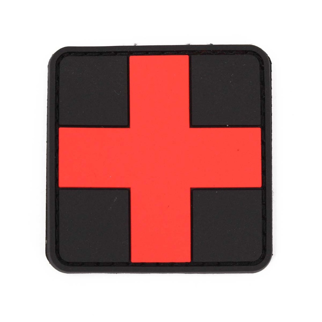 PARCHE IMMORTAL PVC MEDICO NEGRO-ROJO