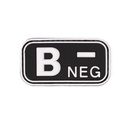 PARCHE IMMORTAL PVC GRUPO SANGUINEO B NEGATIVO NEGRO