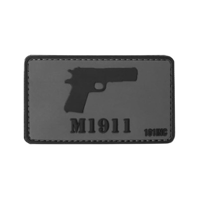  PARCHE PVC 3D M1911 GRIS-NEGRO