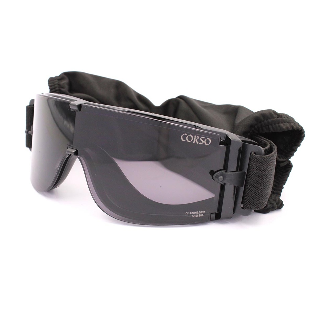 GAFAS CORSO REVENGE MK800 3 LENTES NEGRA
