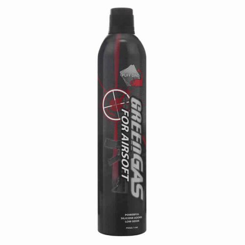 BOTELLA GREEN GAS C/SILICONA 12K 600ML NEGRO PUFF DINO