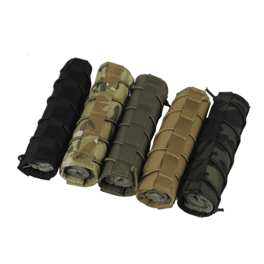 FUNDA SILENCIADOR 17,5MM MULTICAM BLACK