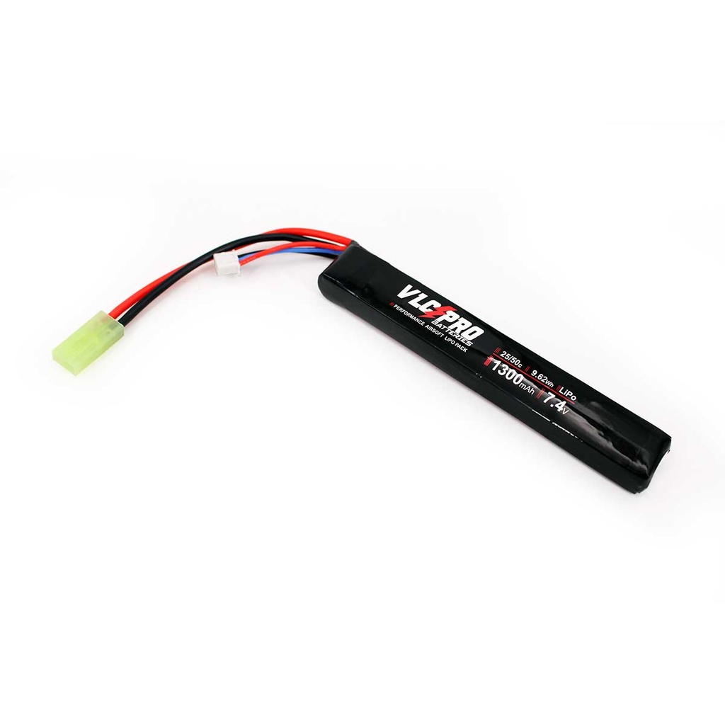 BATERIA VLC PRO LIPO 7.4V 1300MAH 25C/50C 1STICK NEGRA