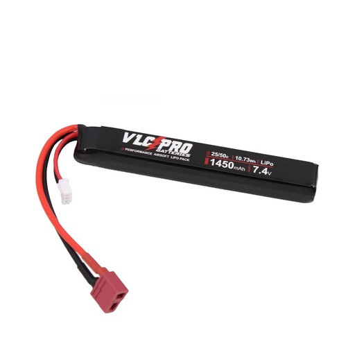 [ST960611107] BATERIA VLC PRO LIPO 7.4V 1450MAH 25C/50C 1STICK T-DEAN NEGRA