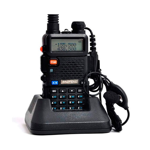 [ST990413040] WALKIE BAOFENG UV-5R PTT C/PANTALLA NEGRO 