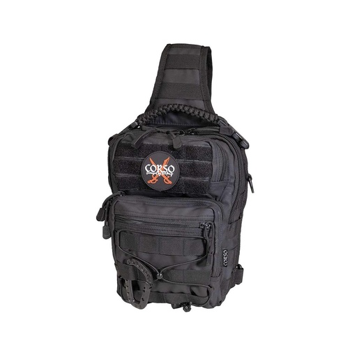 [ST830411198] BOLSO CORSO BANDOLERA TACTICAL NYLON VELCROS NEGRO 