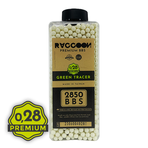 [ST450501236] BOLAS TRAZADORAS 0.28 VERDES 2850 bbs RACCOON 