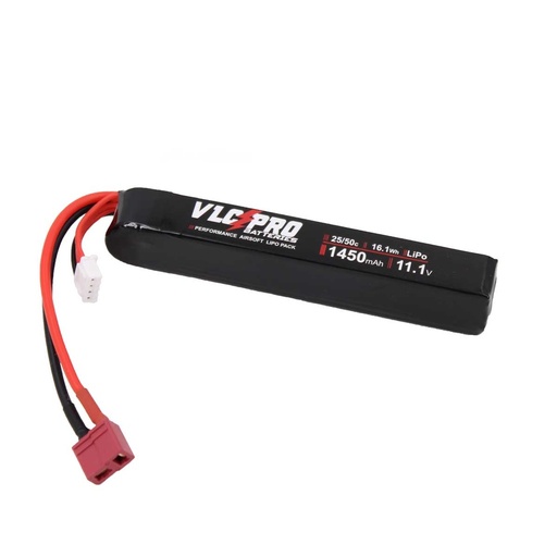 [ST960611345] BATERIA VLC PRO LIPO 11.1V 1450MAH 25C/50C 1STICK T-DEAN NEGRA 