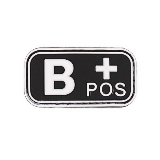 PARCHE IMMORTAL PVC GRUPO SANGUINEO B POSITIVO NEGRO
